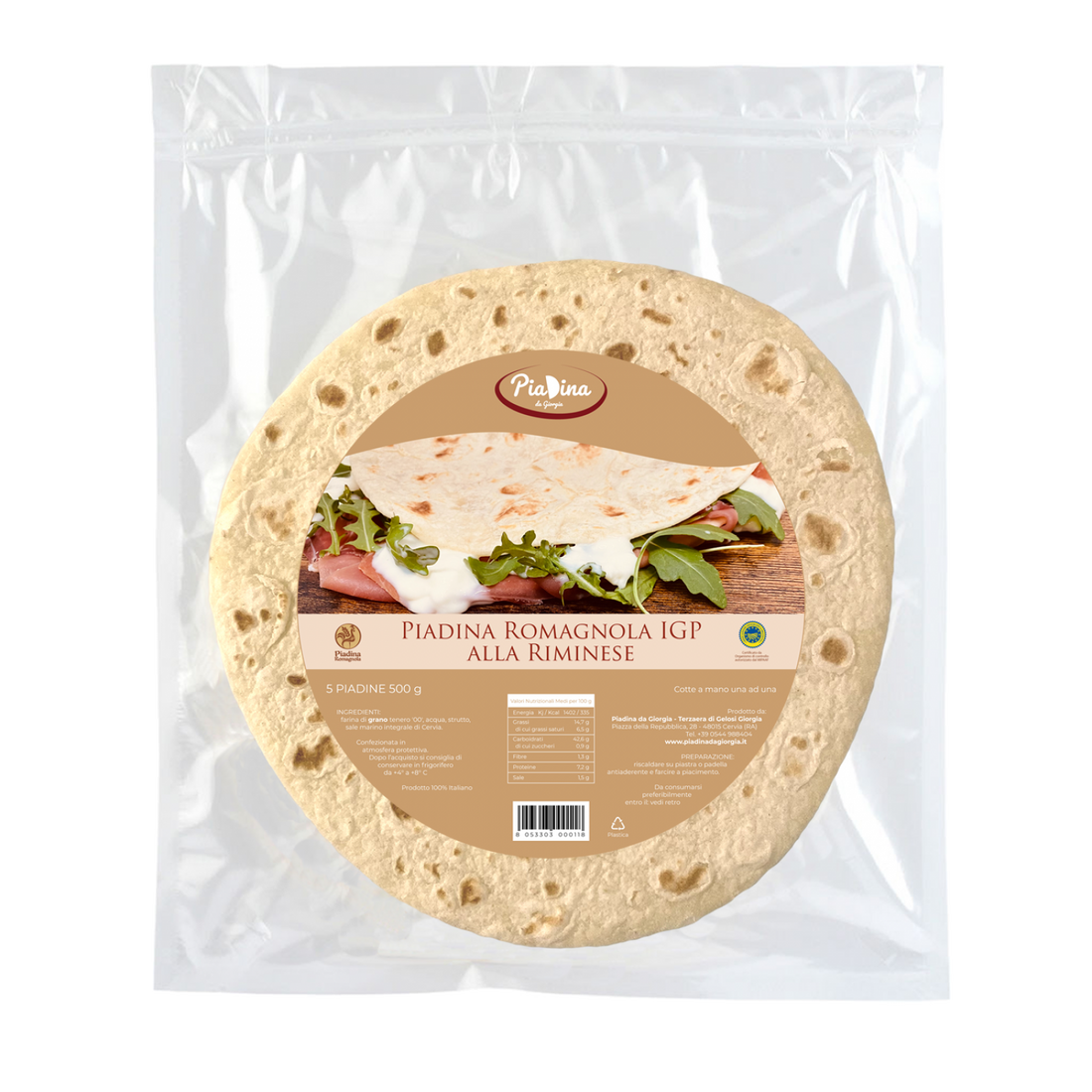 Piadina Romagnola IGP alla Riminese