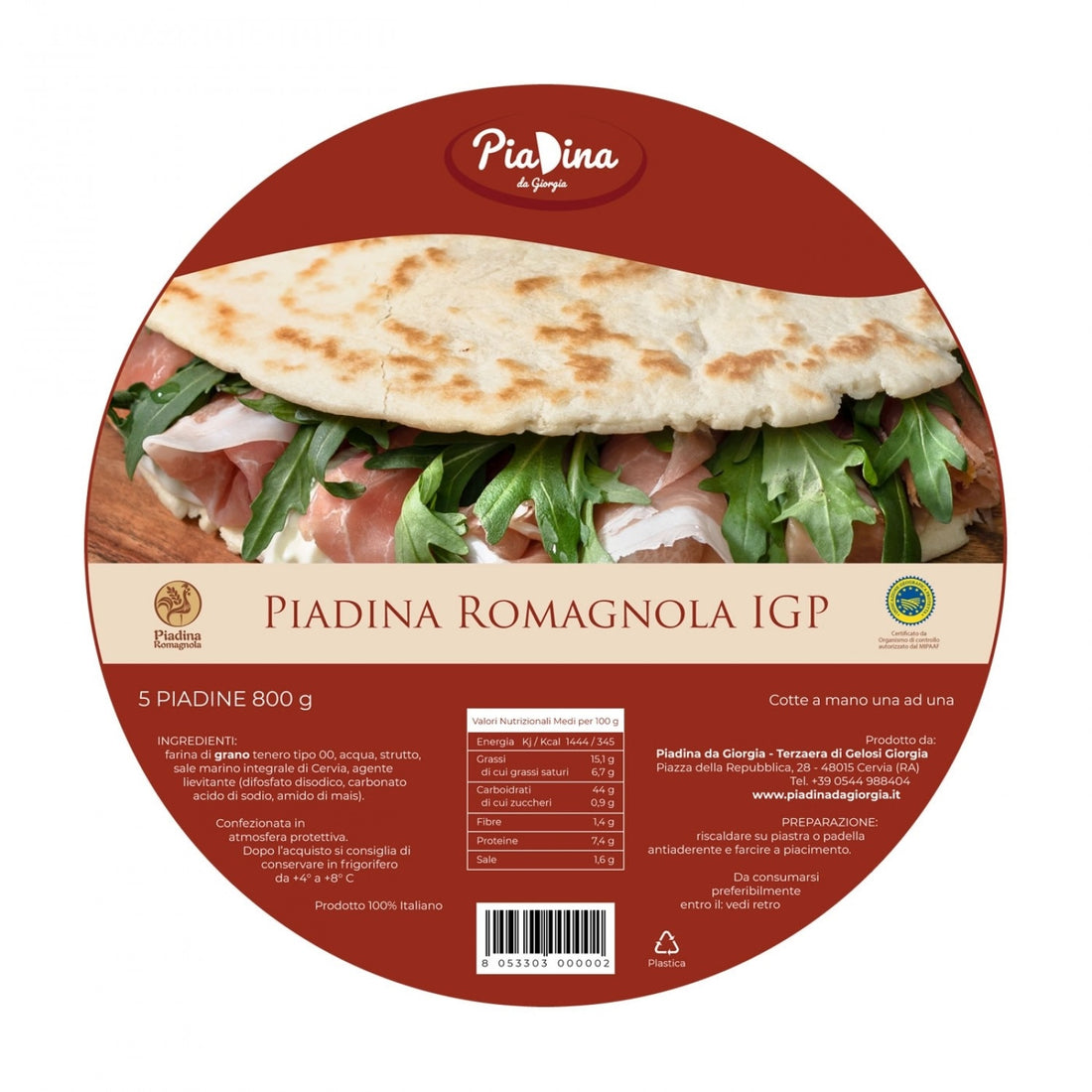 Piadina Romagnola IGP